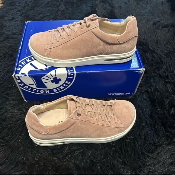 BIRKENSTOCK Bend Low pink suede lace up shoes sneakers women’s eur 39 new in box - Picture 7 of 7